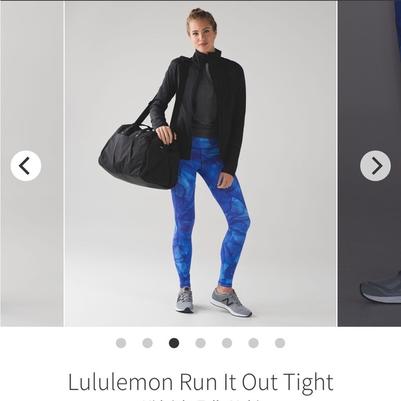 lululemon athletica Pants - Lululemon Athletica Blue Run It Out Tight Leggings